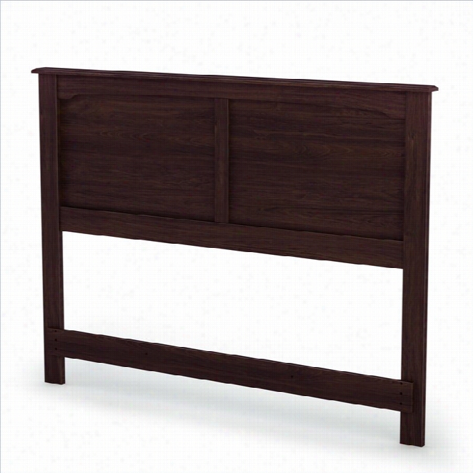 South Shore Nathan Collection Ful Panel Headboard In Espresso