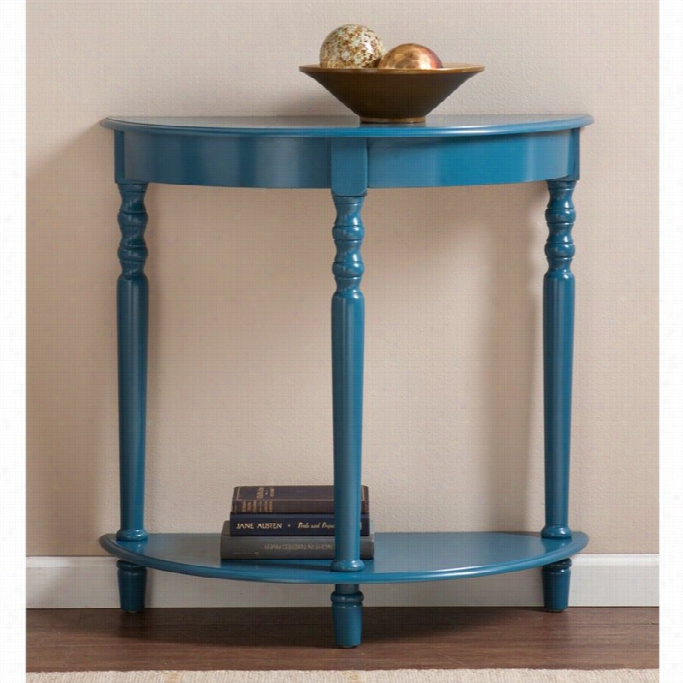 Southern Enterprises Tyra Demilune Accent Table In Bluee