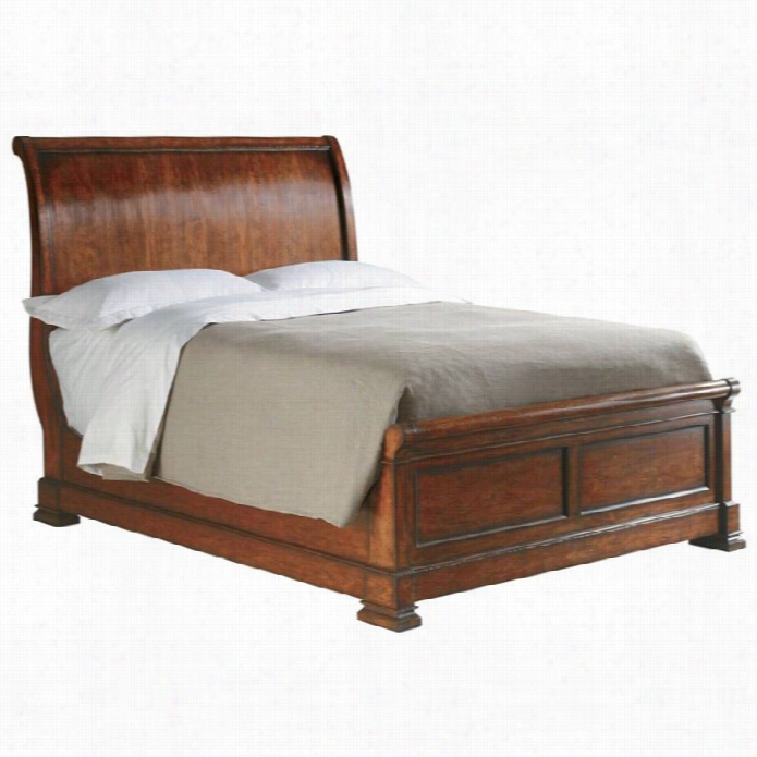 Stanlley Furnitur Louis Philippe California King Sleigh Bed In Bur Nished Honey