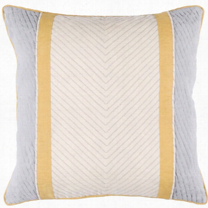 Surya Leona Poly Fill 20 Square Pillow In Moss  And Mocha