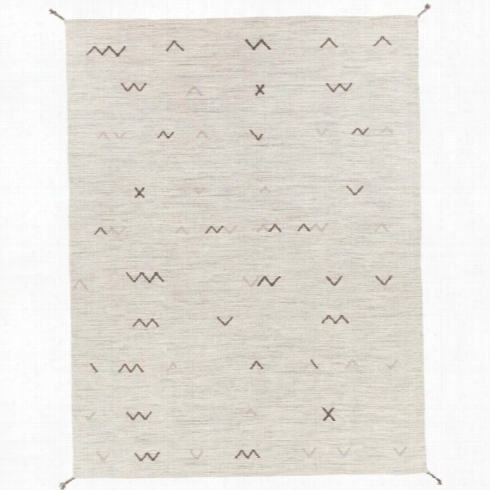 Surya Montezuma 8' X 11' Hand Wofen Wool Rug In Gray