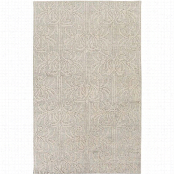Surya Natura 5' X 8' Hand Tufted Wool Rug In Gray And Neutral