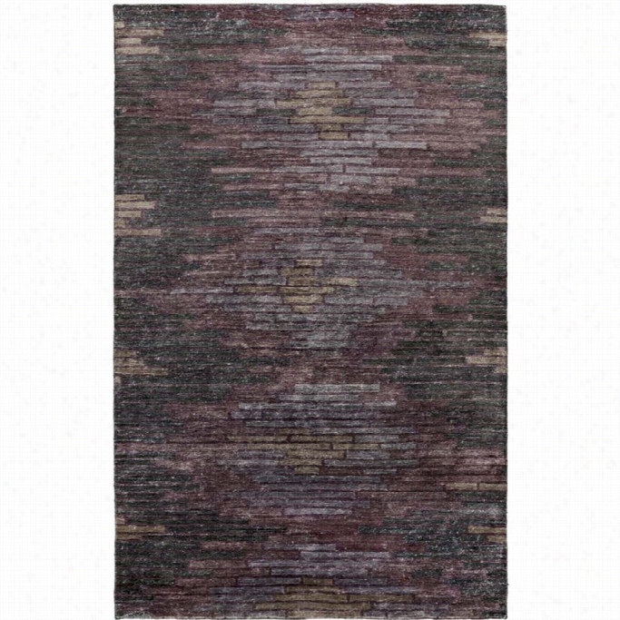 Surya Platinum 9' X 12' Hand Knotted Rug In Purple And Gray