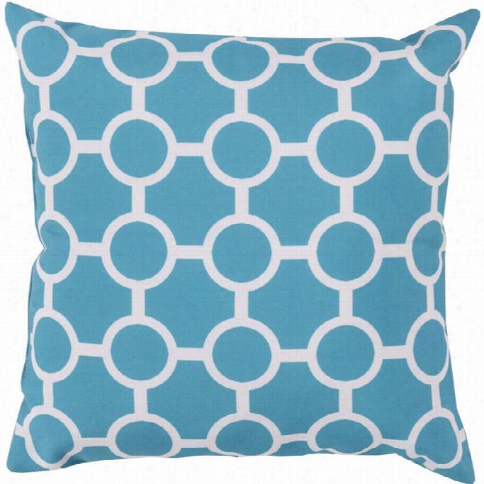 Surya Rain Poly Fill 20 Squ Are Pillow Inaqua