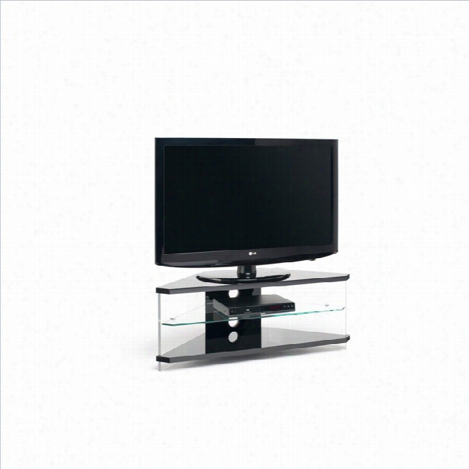 Tech Linkair 42 Acrylic And G1ass Corner Tv Stand In Black