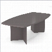 Bestar Meeting Solutions 8' Boat Shaped Light Board Top Conference Table in Slate