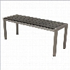 Boraam Fresca Polylumber Bench in Solid Brushed Aluminum