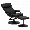 Flash Furniture Palimino Recliner and Ottoman in Black with Base