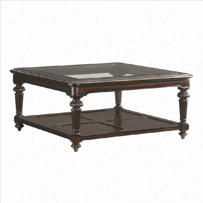 Tommy Bahama Island Traditions She Ffield Square Cocktail Table