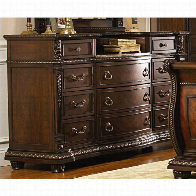 Trent Home Palace Dresser With Marble Insert