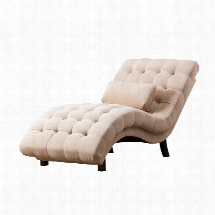 Abyson Living Bera Fabric Upohlsteted Chaise Lounge In Sandstone