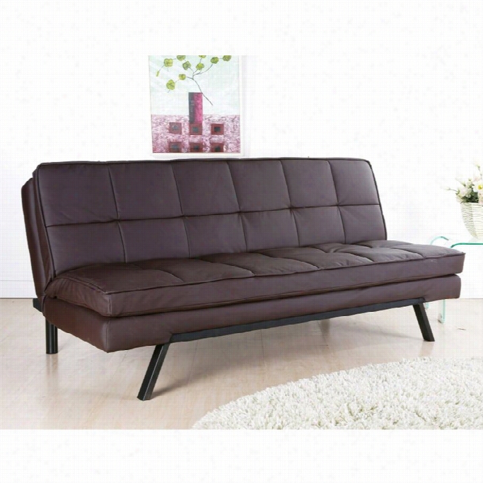 Abbyson Living Bradley Faux Leather Lseeper Sofa In B Rown