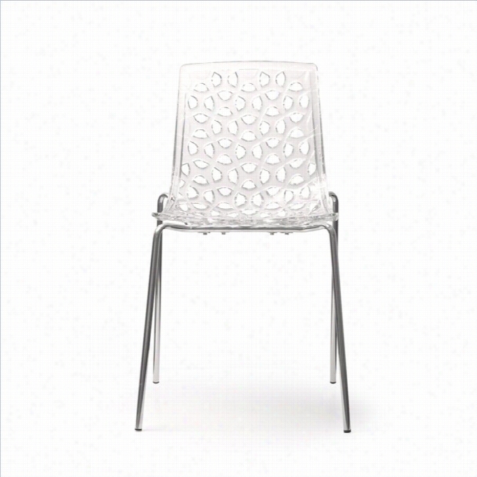 Aeon Furniiture Dakota Stacking Dining Chair In Clear (set Of 2)