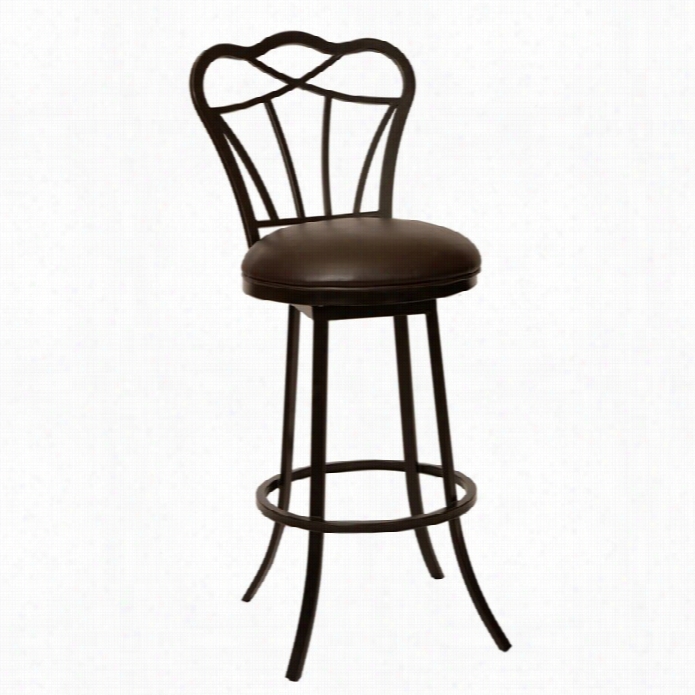 Armen Living Galvin 30 Transitionall Bqr Stool In Coffee