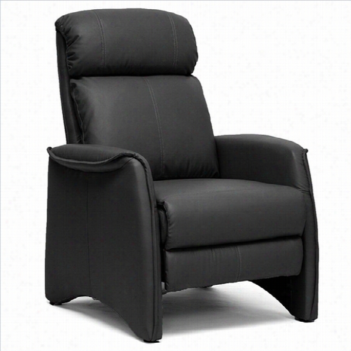 Baxxton Studio Aberfeld Faux Leather Recliner Club Chair In Black