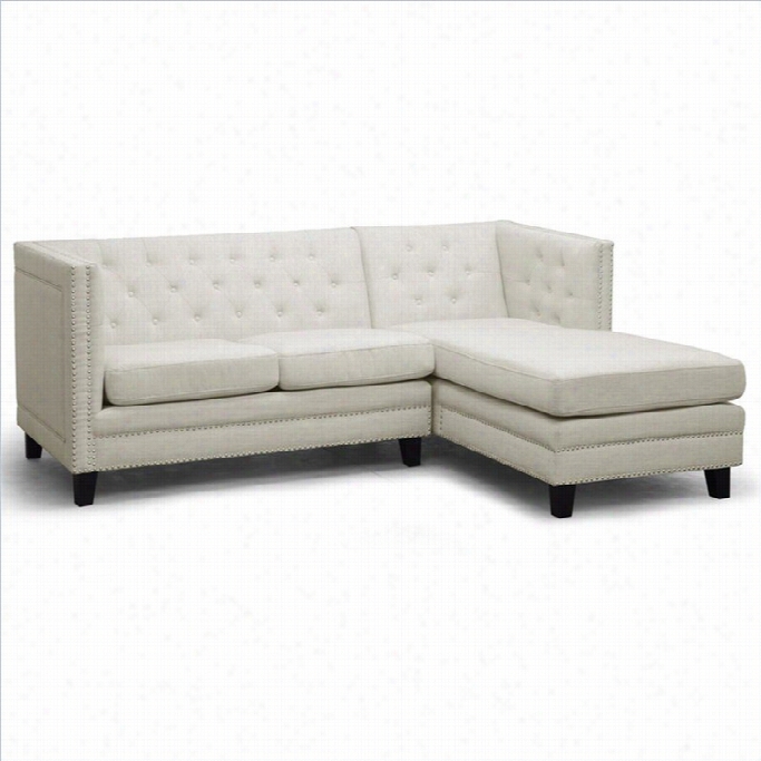 Baxton Studio Parkis Sectional Sofa In Beige