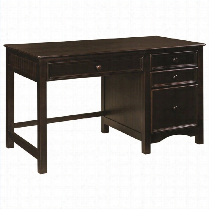 Bolton Furniture Wakefield Pedestal Desk In Espresso