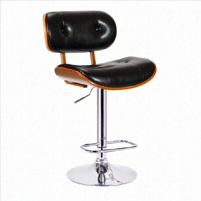 Boraam Smuk Adjustable Swivel Bar Stool In Black