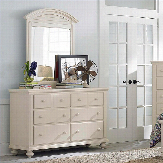 Brohill Seabrooke Dresser And Mirror In Creamy Wihte