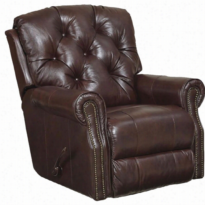 Catnapper Davidson Leather Power Rocker Recliner Iin Bordeaux