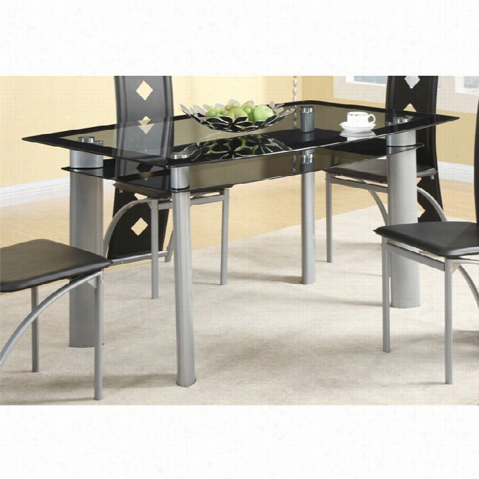 Coaster Fontana Dining Table In Silver