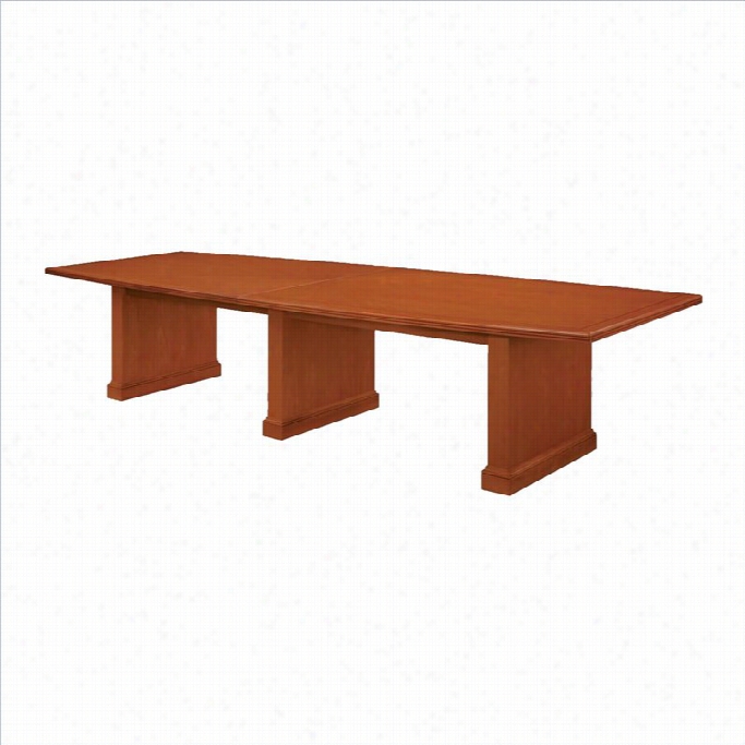 Dmi Furniture Belmont 13' Boat Shaped Conference Table-brown Cherry