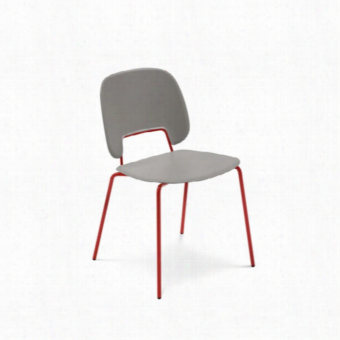 Domitalia Tarffic 20 X 21 Stacking Chair In Sannd And Red