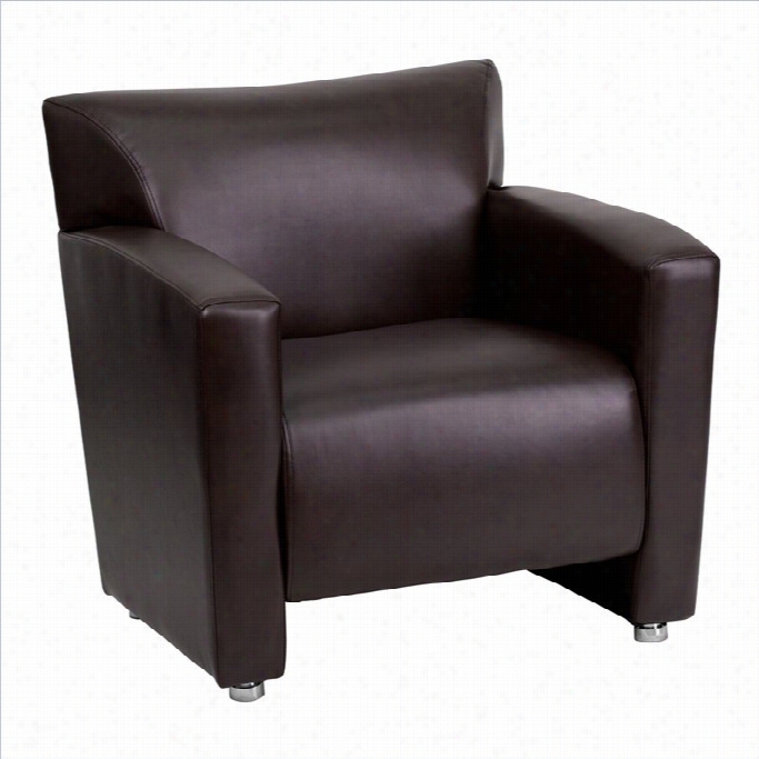 Flash Furniture Hercules Majesty Leather Chair In Brown