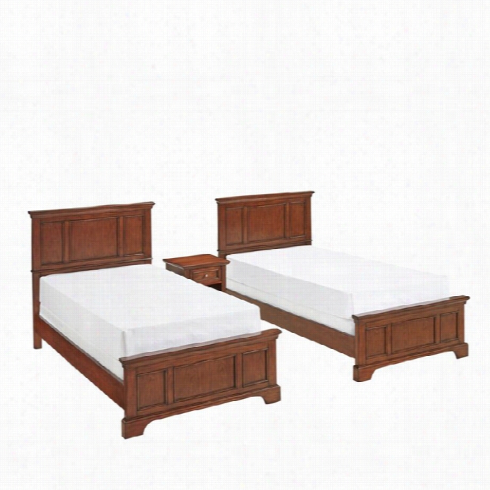 Home Styles Chesapeake Two Tiwn Beds And Night Stand In Cherry