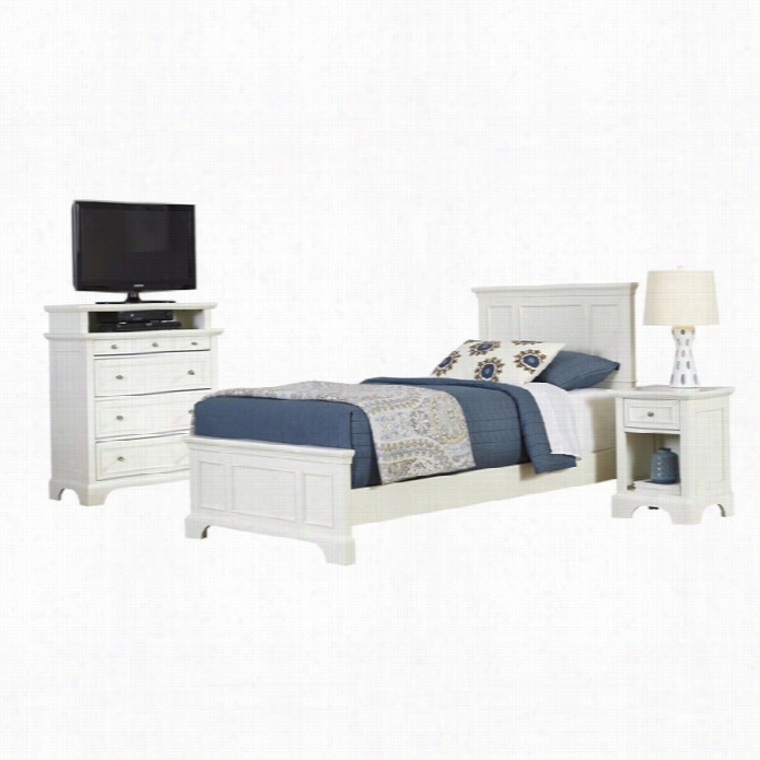Home Title Snaples Twin 3 Piece Bedroom Set In White