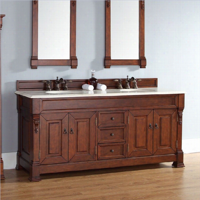 James Martin Brookfield 72 Double Bathroom Vanity In Warm Cherry