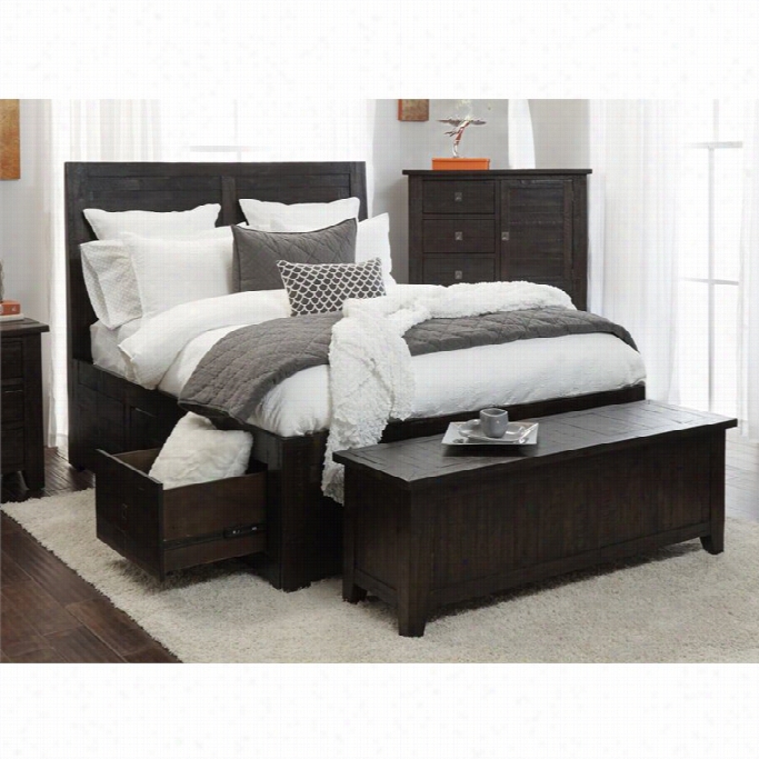 Jofran Kona Grove Queen Storage Bed With Drawers In Chocollate