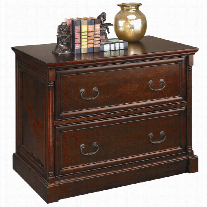 Kath Y Iireland Hoome By Martin Mount View 2 Drawer Lateral File In Cherry Cobblestine