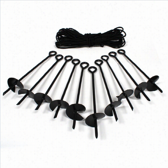 Sovereign Canopy 10 Piece Steel Anchor Kit Wti H Rope In Black