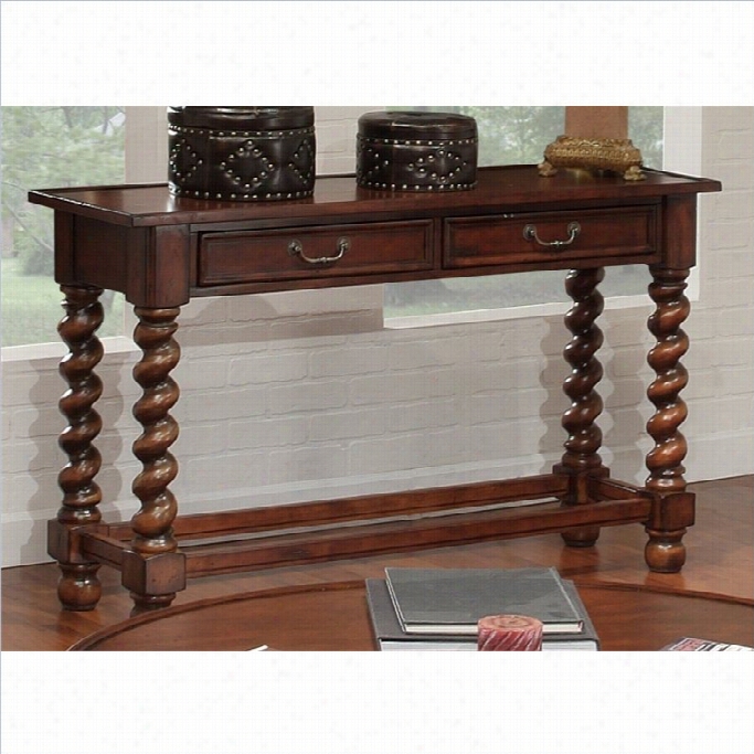 Larg O Furniture Nomrandy Sofa Table With Drawer In Antique Oak