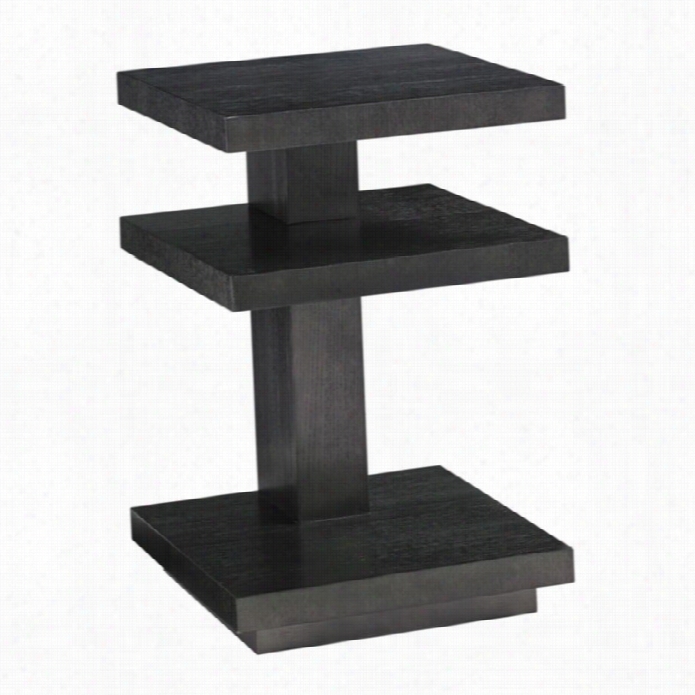 Lexinggon Carrera Ascari 3 Shelf Wood Night Table In Carbon Gray