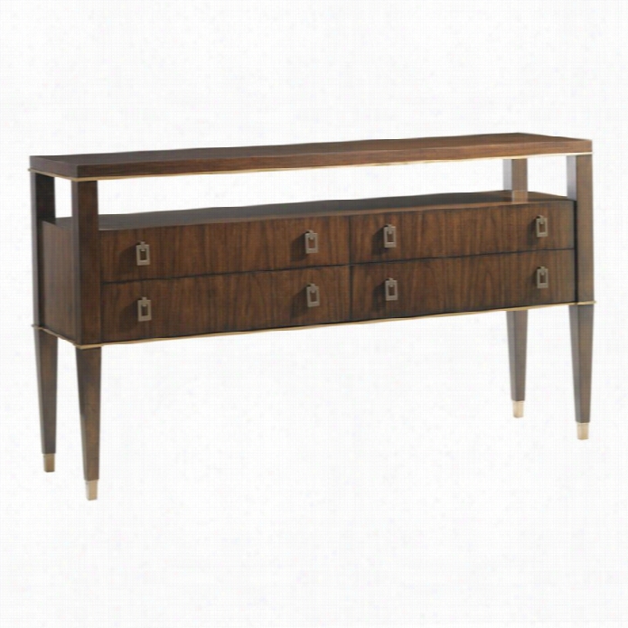 Lexington Tower Place Lake Shore 4 Drawer Forest Sideboard In Walbut