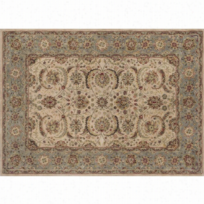 Loloi Elegante 5' X 7'6 Hand Tufted Wool Rug In Ivory And Slate
