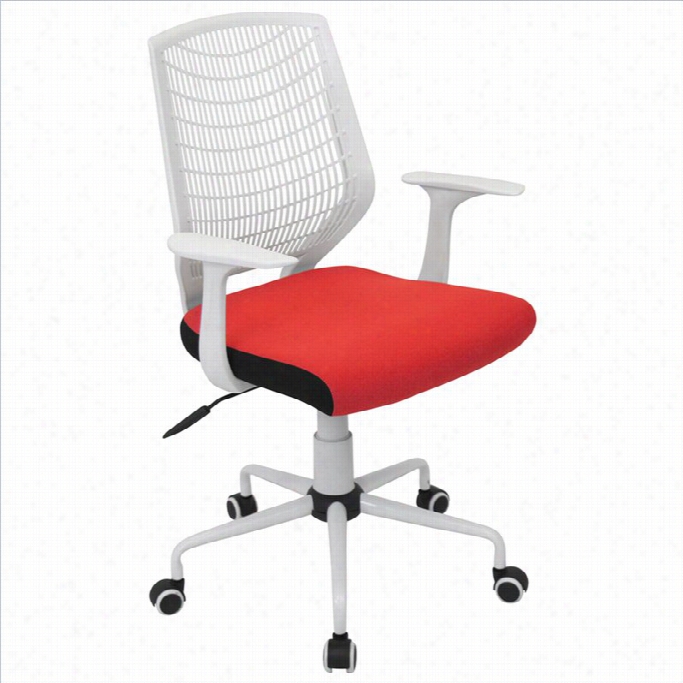 Lumisource Network Office Chair In White And Re