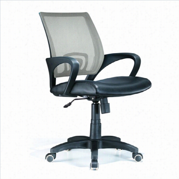 Lujisource Officer Ofifce Chair In Siilver