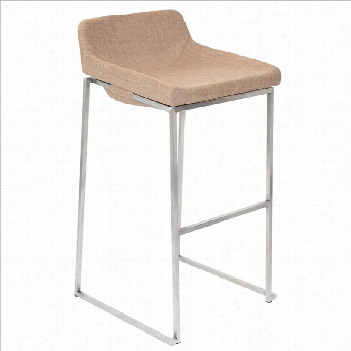 Lumisour Ce Satori 30.5 Farbic Ar Stool In Light Brown