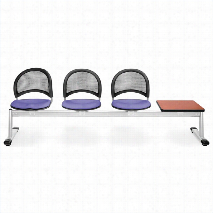 Ofm Moon Beam Seating With 3 Seatts And Table In Lavender And Cherry