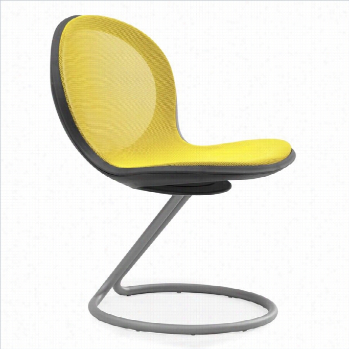 Ofm Net Round Base Office Chair In Yellow
