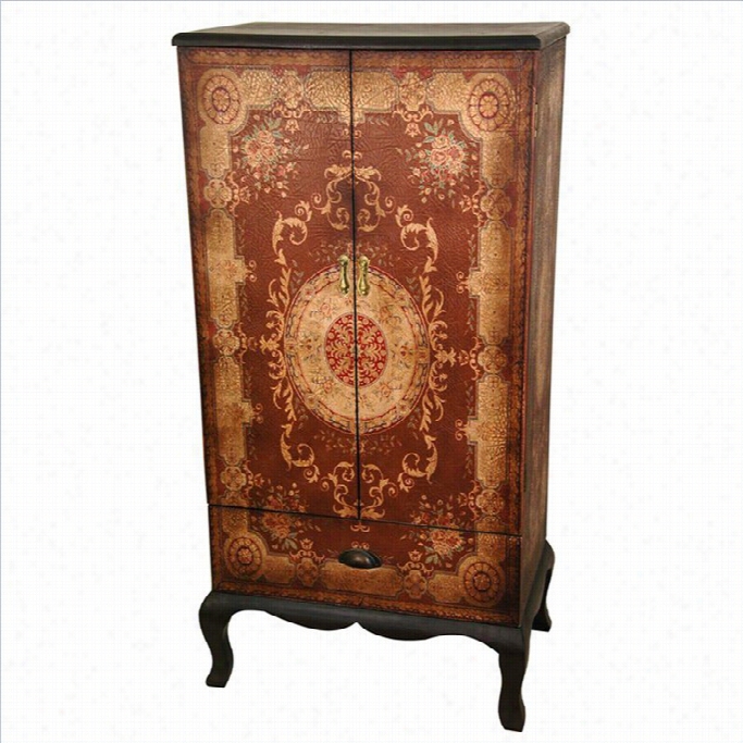 Oriental Furniture Olde-worlde European Accent Chest In Brown