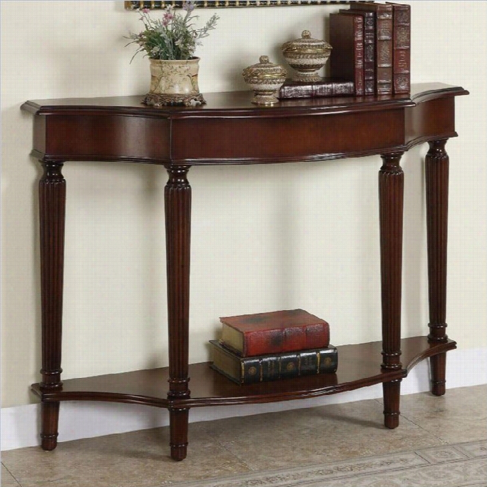 Powell Furniture Masterpiece Console Table With 4 Reeded Legs