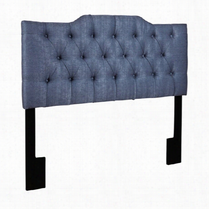 Pri Tufted Upholstered Headboard In Denim-full-queen