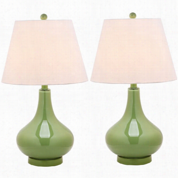 Safavieh Amy Gourd Glass Lamp (determined Of 2)