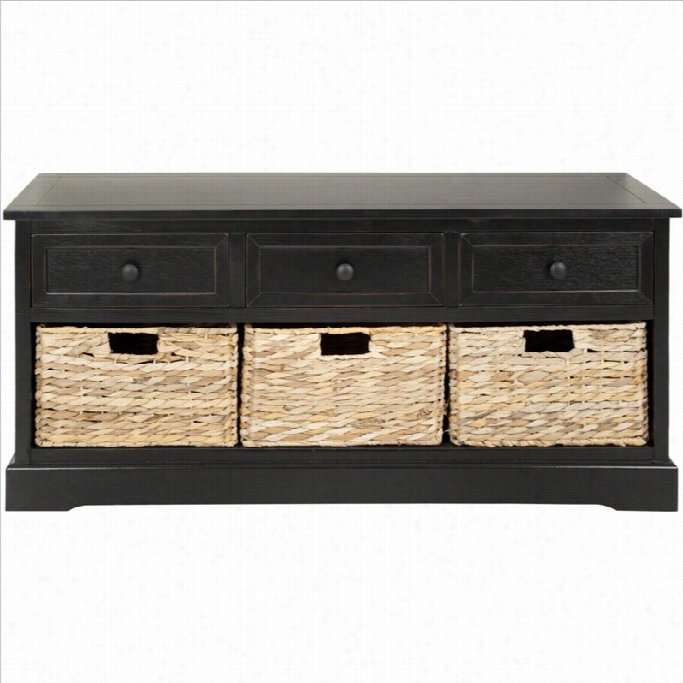 Safavieh Bud 3 Drawer Storage Unit In Black