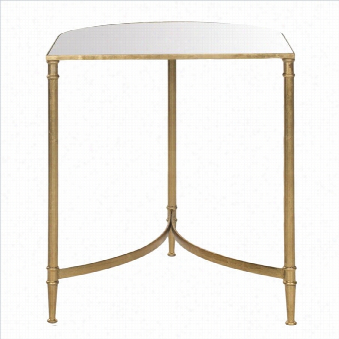 Safavieh Nevin Iron And Mirror Accen Table In Gold