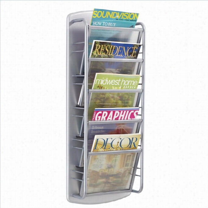 Safo Impromptu Magazine Rack 5 Pocket In Gray